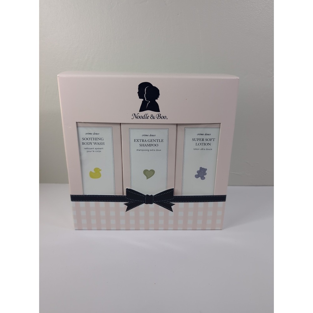 Noodle & Boo Essential Care 3 Piece Kit Super Soft Baby Lotion, Extra Gentle